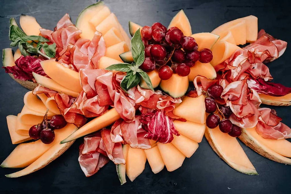 Melone mit Prosciutto-Platte